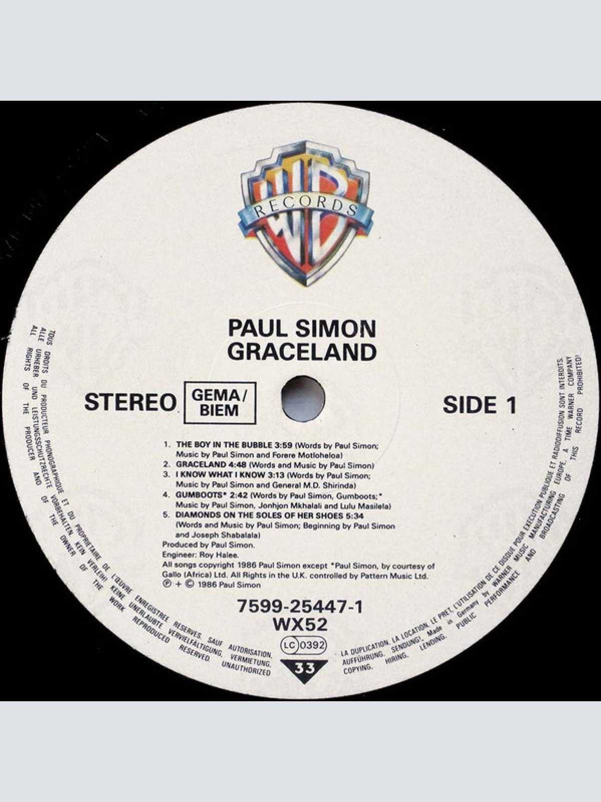 Vinyl / Paul Simon - Graceland