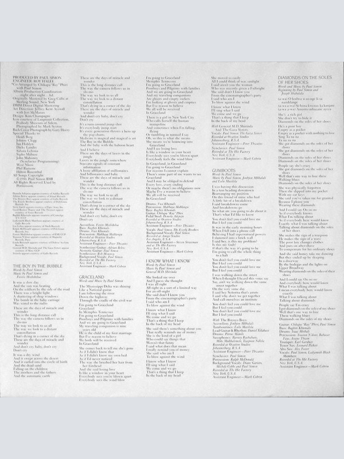 Vinyl / Paul Simon - Graceland