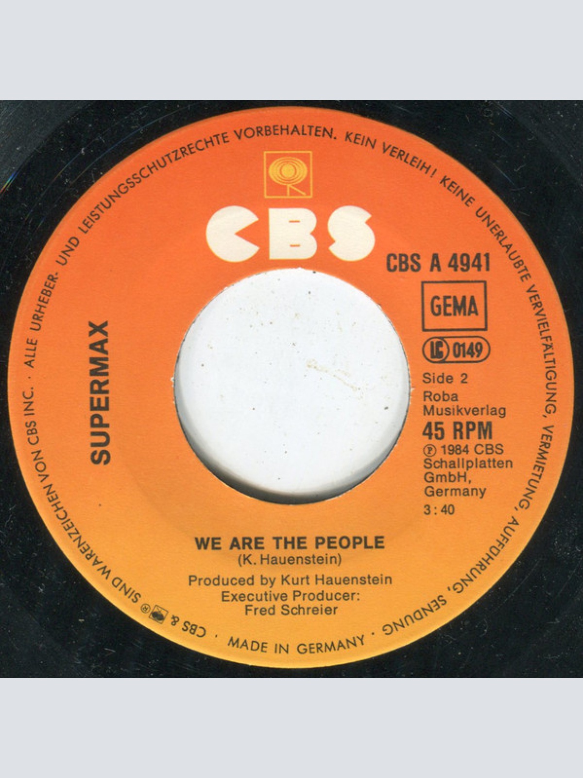 Vinyl / Supermax - Number One In My Heart