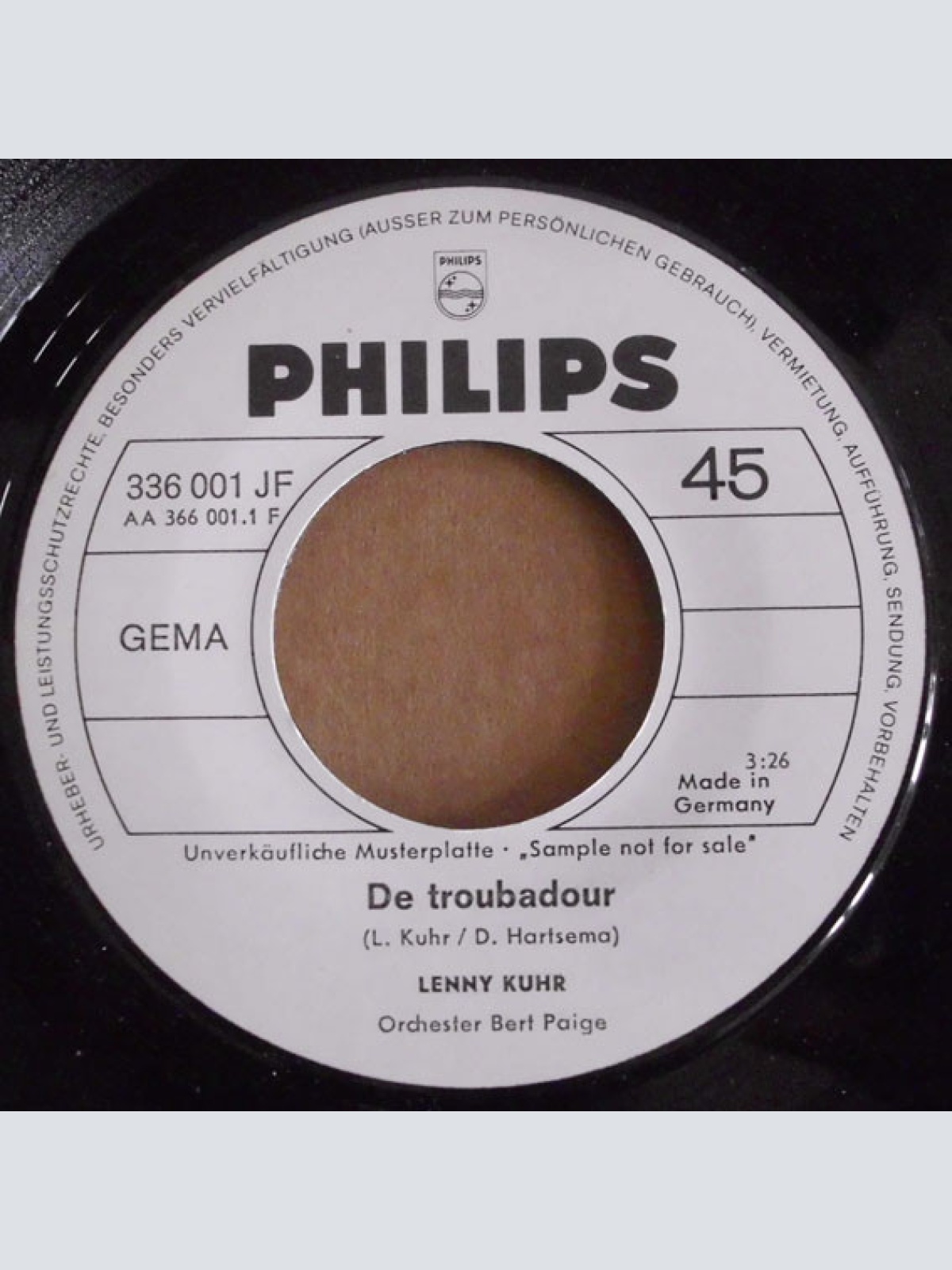 Vinyl / Lenny Kuhr - De Troubadour