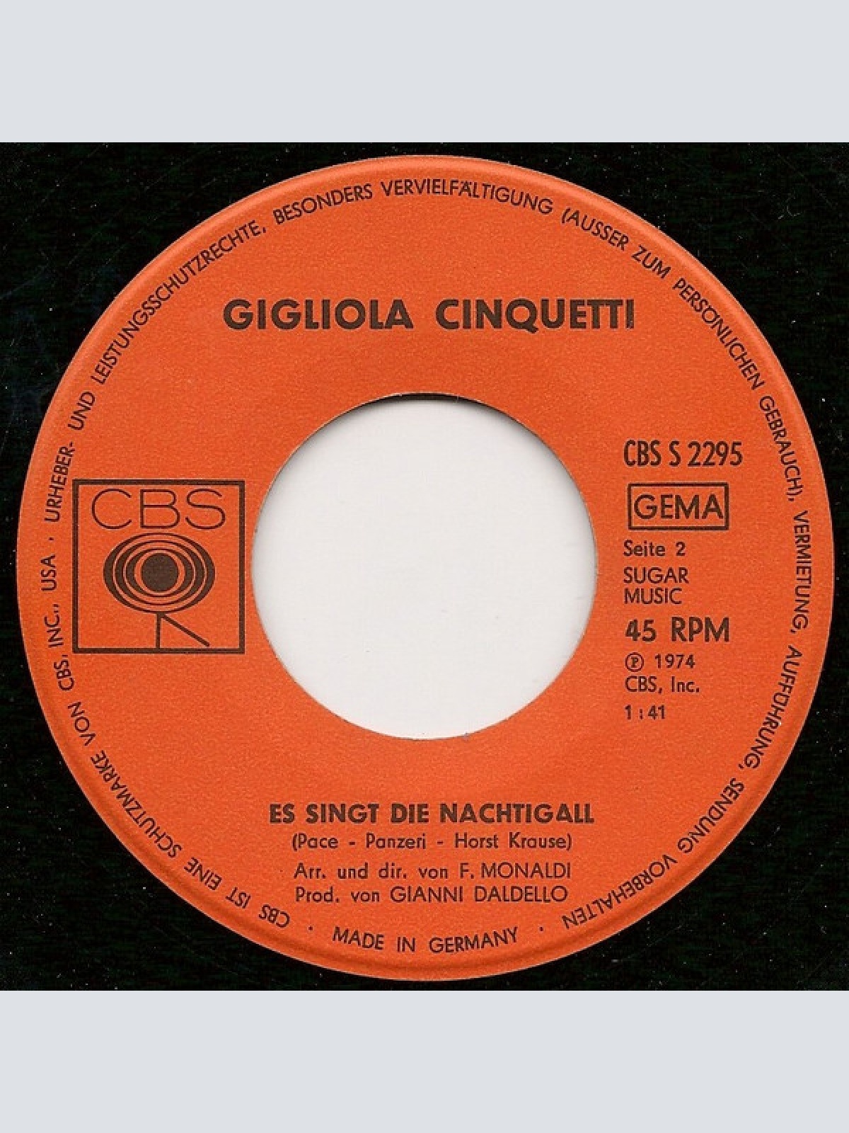 Vinyl / Gigliola Cinquetti - Ja