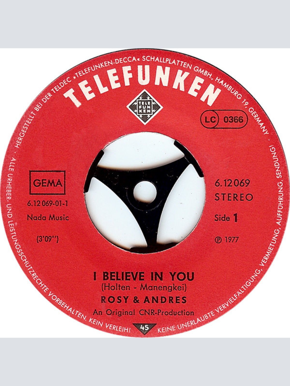 Vinyl / Rosy & Andres - I Believe In You