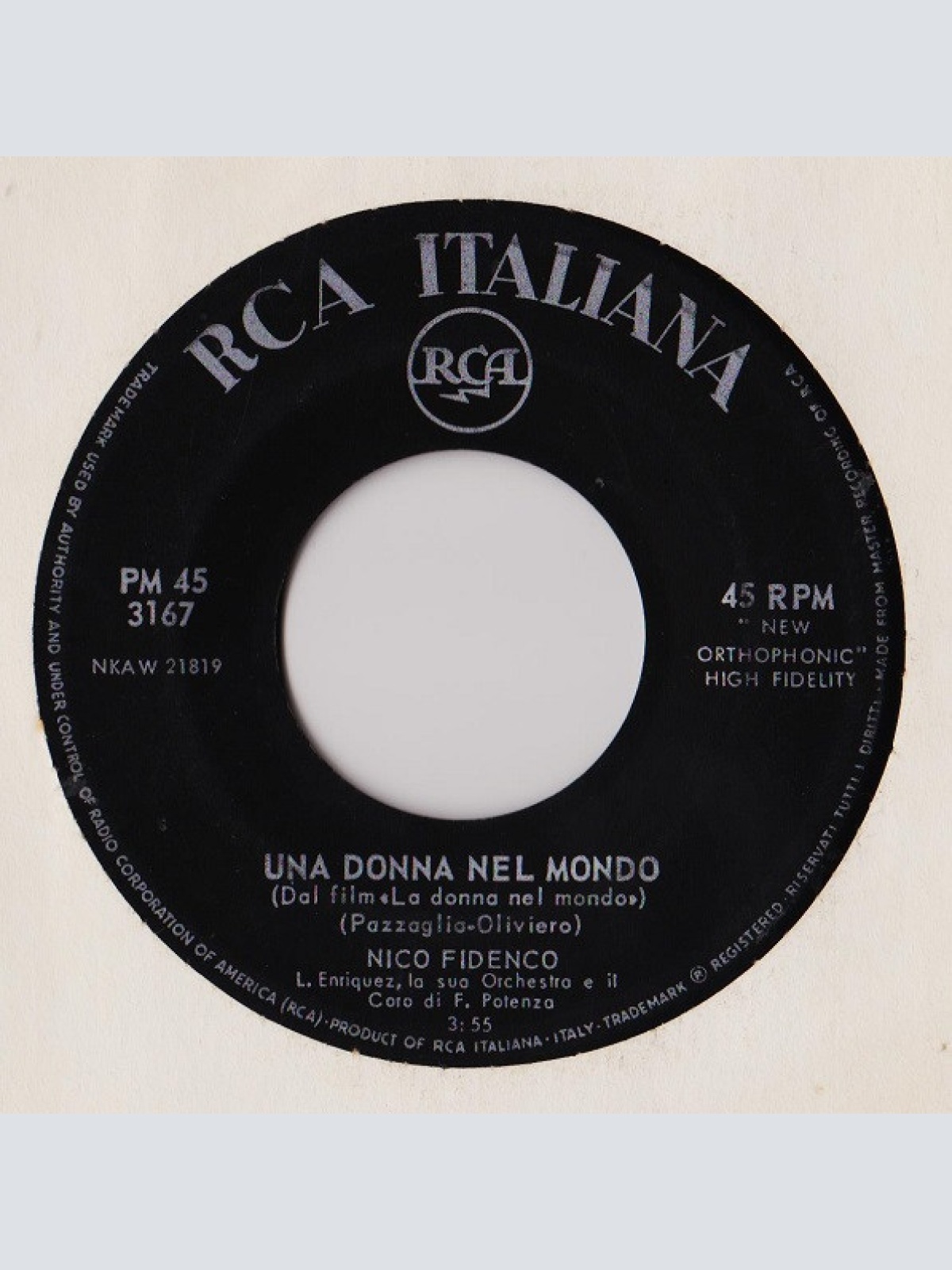 Vinyl / Nico Fidenco - Una Donna Nel Mondo