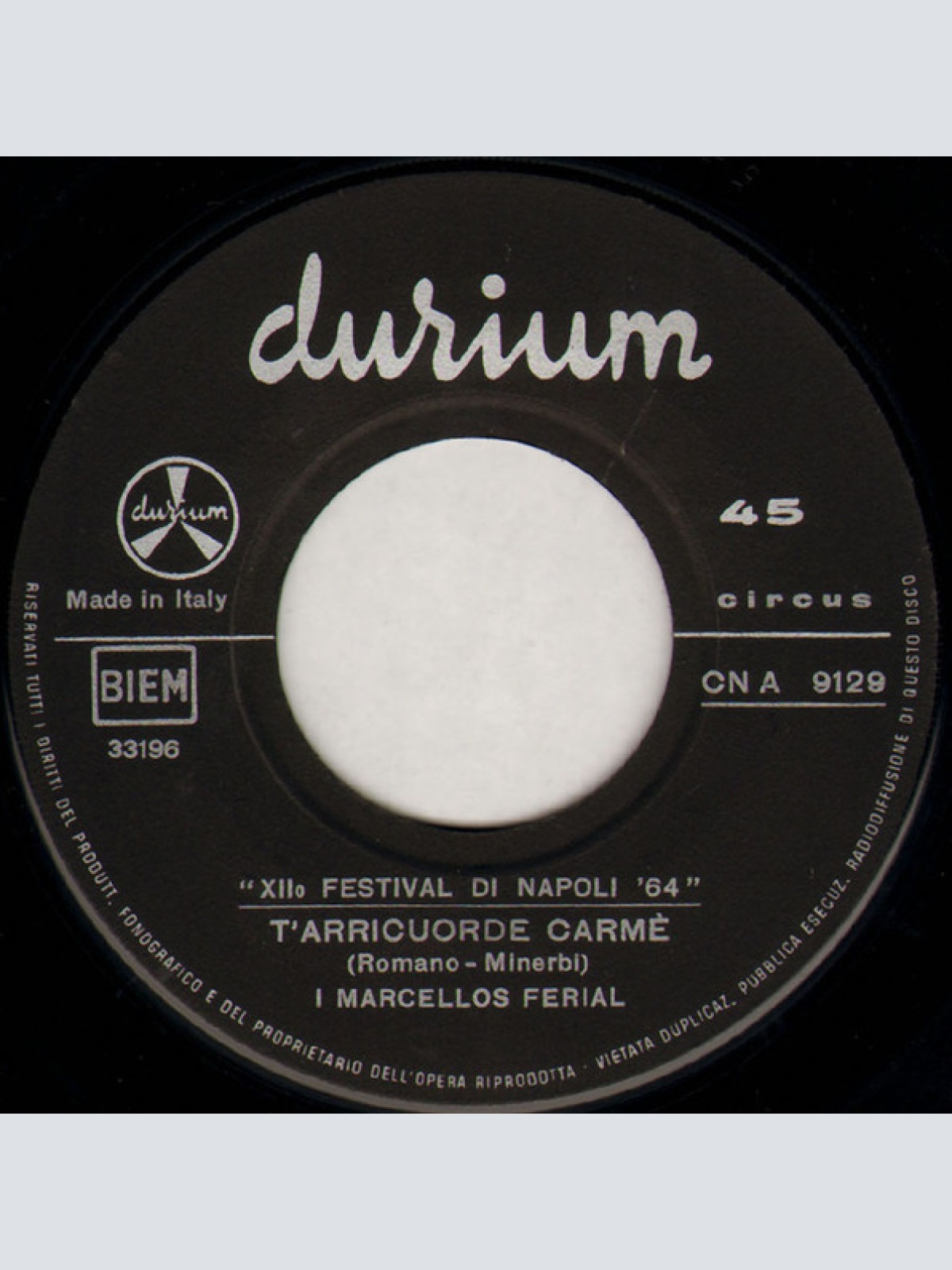 Vinyl / I Marcellos Ferial* - T'arricuorde Carmè