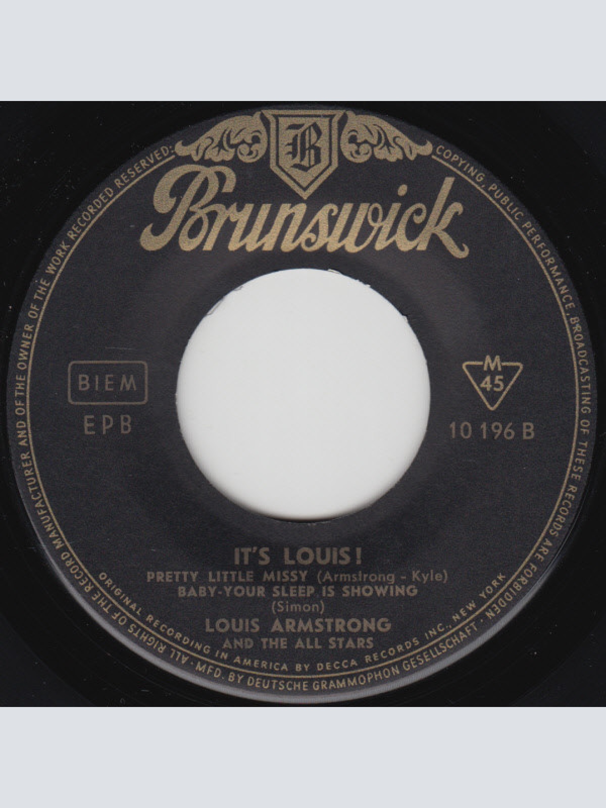 Vinyl / Louis Armstrong And The All Stars* - It's Louis !