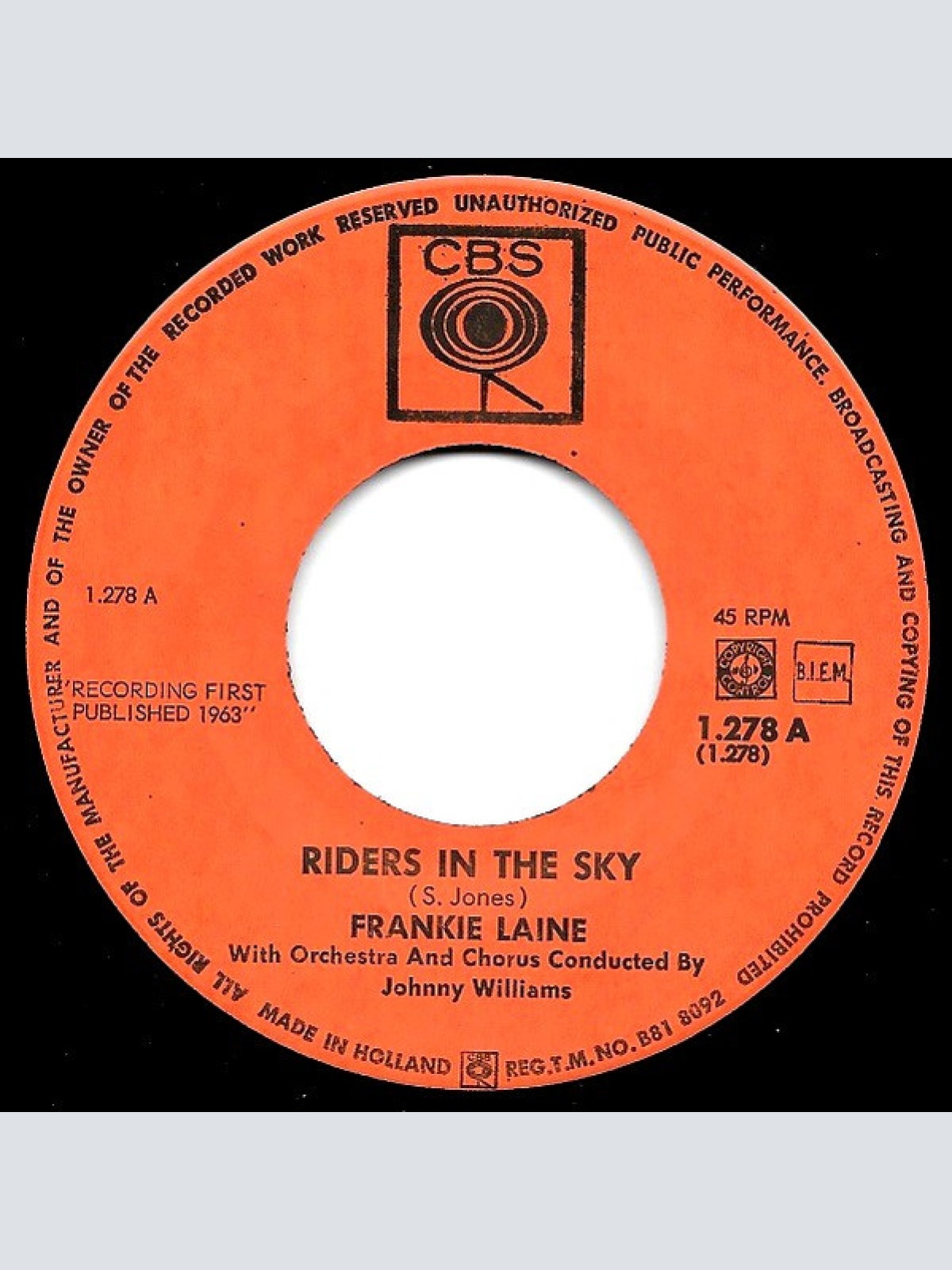 Vinyl / Frankie Laine - Riders In The Sky / Mule Train