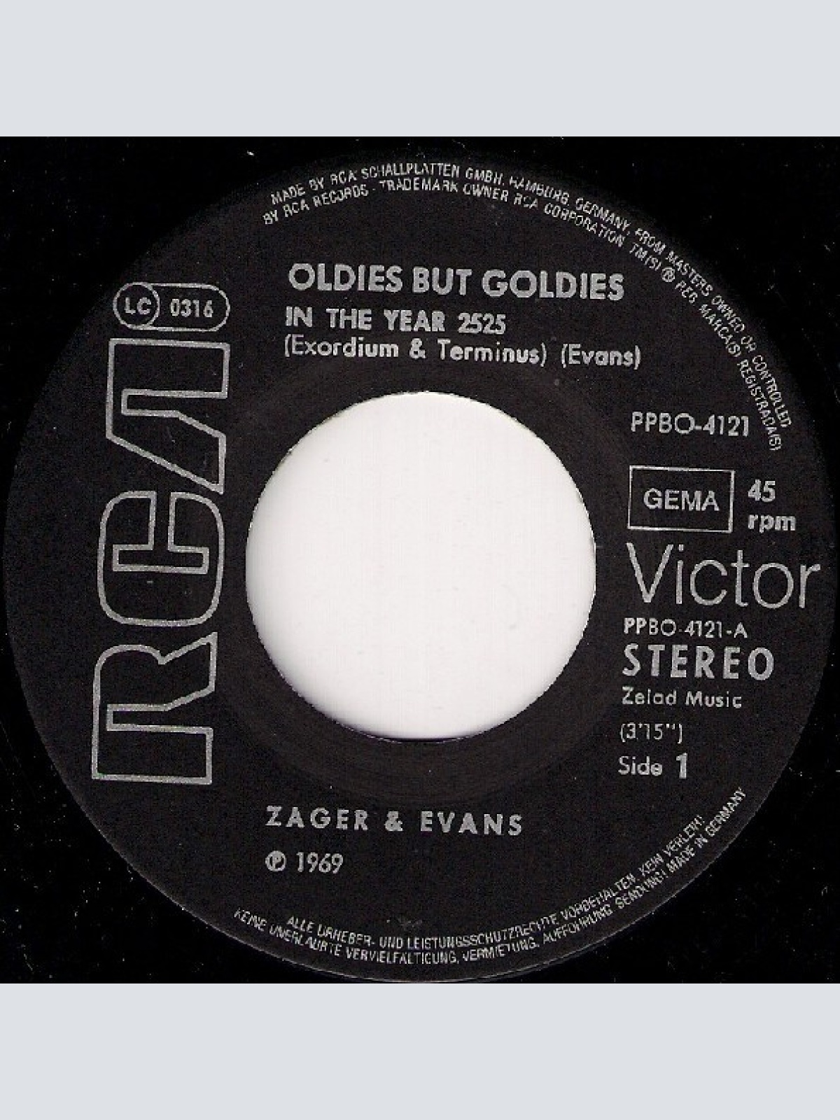 Vinyl / Zager & Evans - In The Year 2525 / Little Kids