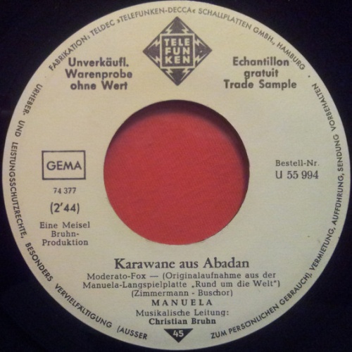 Vinyl / Manuela (5) - Karawane Aus Abadan / Wenn Es Nacht Wird In Harlem