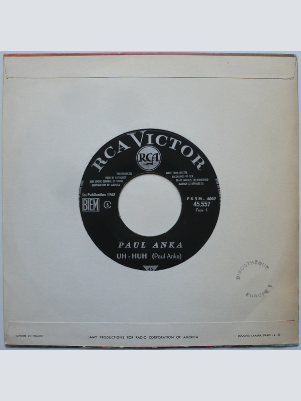 Vinyl / Paul Anka - Uh-Huh