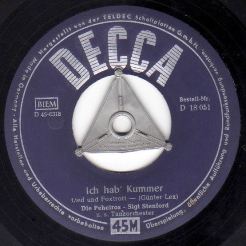Vinyl / Die Peheiros, Sigi Stenford Und Sein Tanzorchester* - Ich Hab' Kummer / Wir Sind Drei Junggesellen