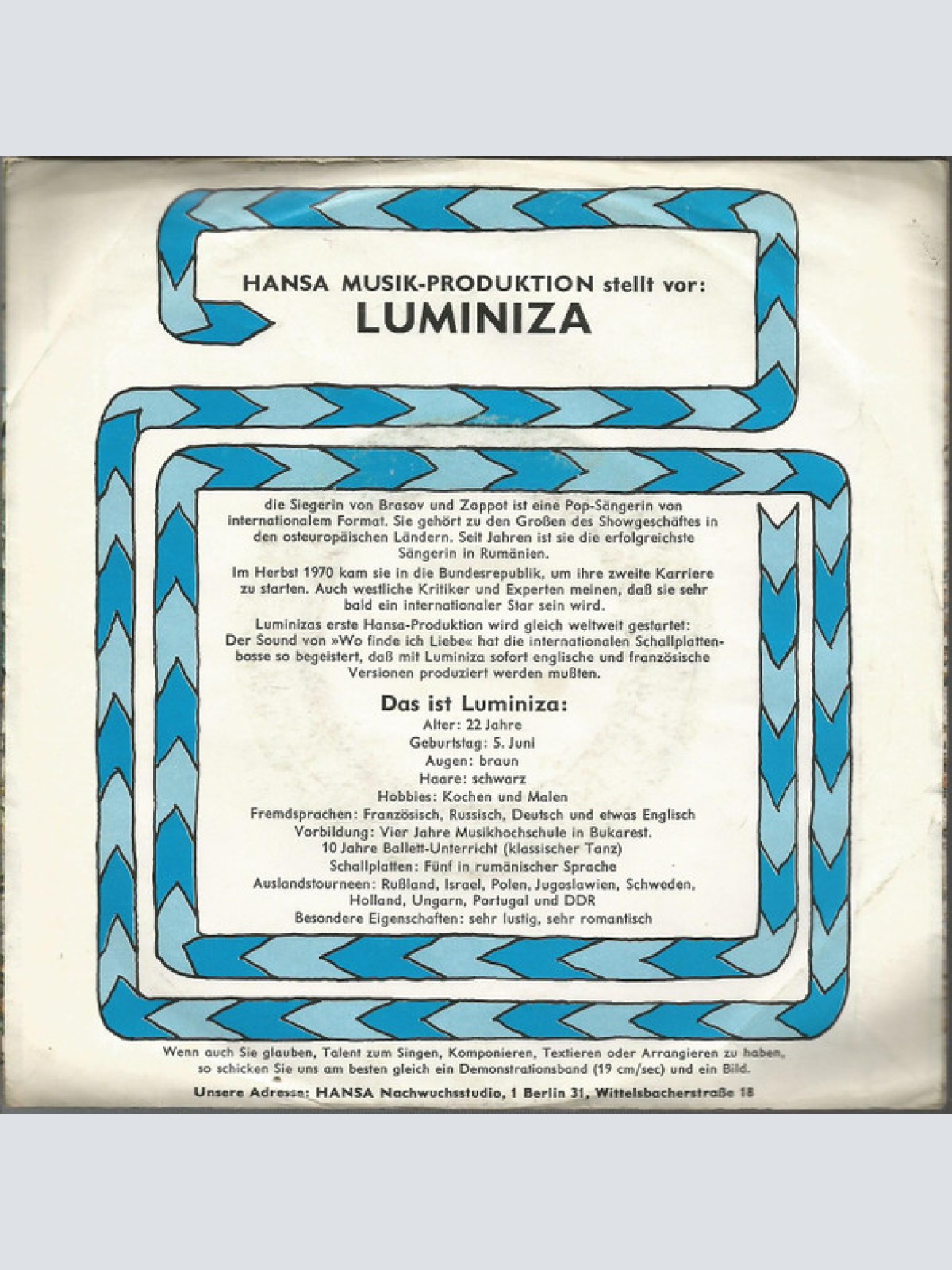 Vinyl / Luminiza* - Wo Finde Ich Liebe
