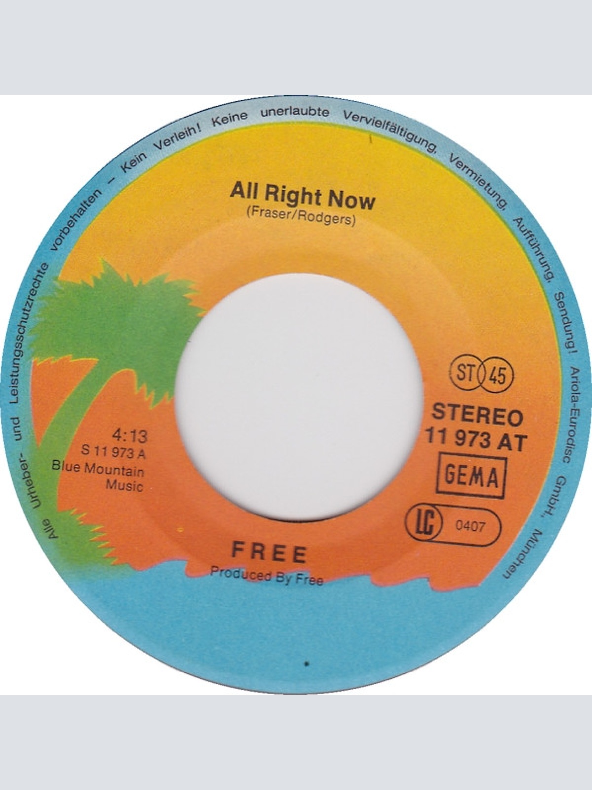Vinyl / Free - All Right Now