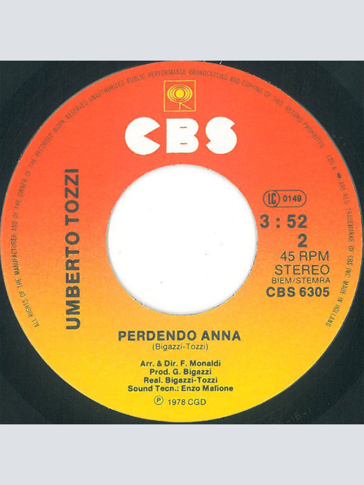 Vinyl / Umberto Tozzi - Tu