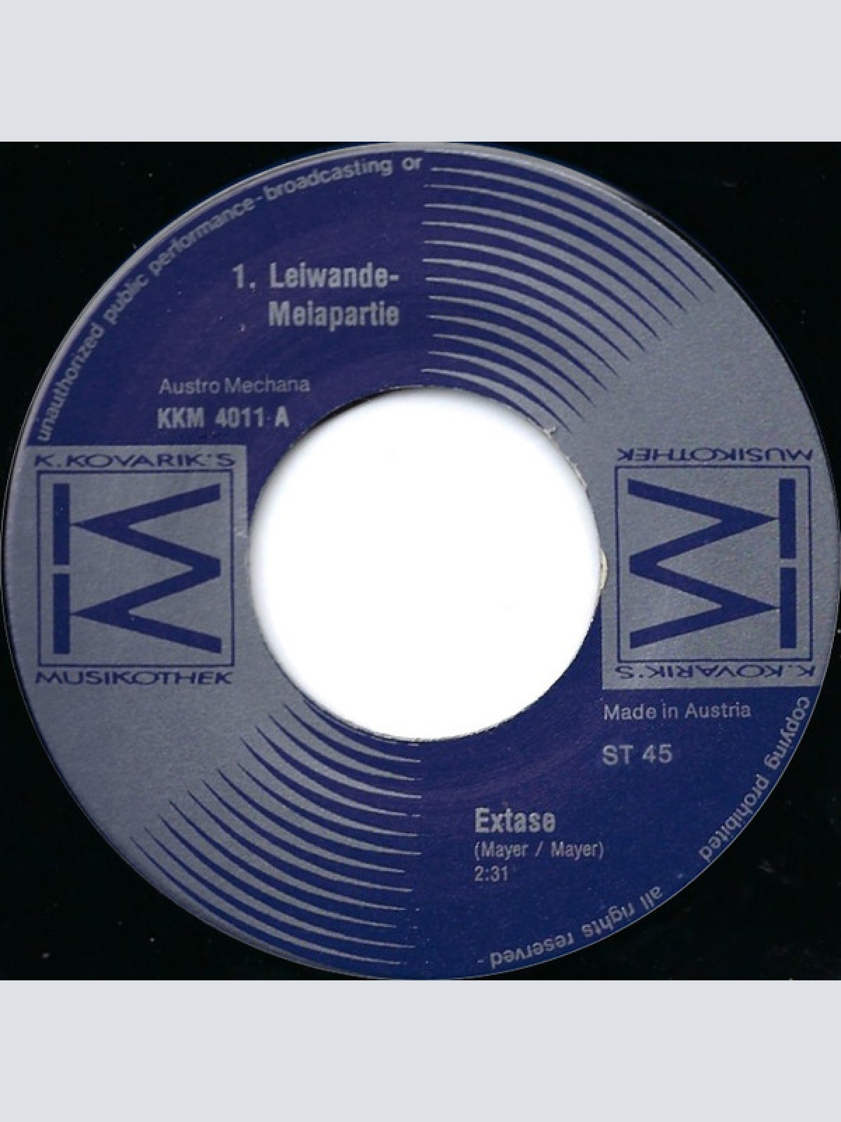 Vinyl / 1. Leiwande Meiapartie* - Extase / Knödlsong