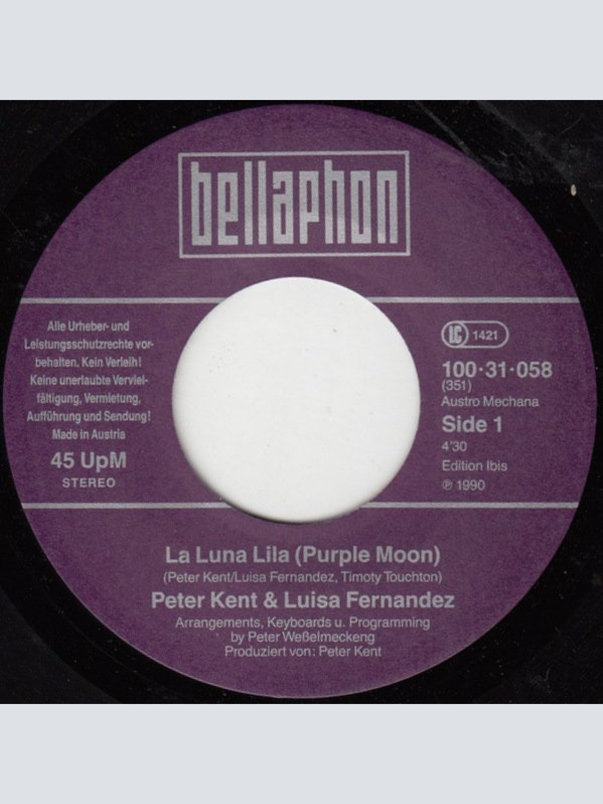Vinyl / Luisa Fernandez & Peter Kent - La Luna Lila (Purple Moon)