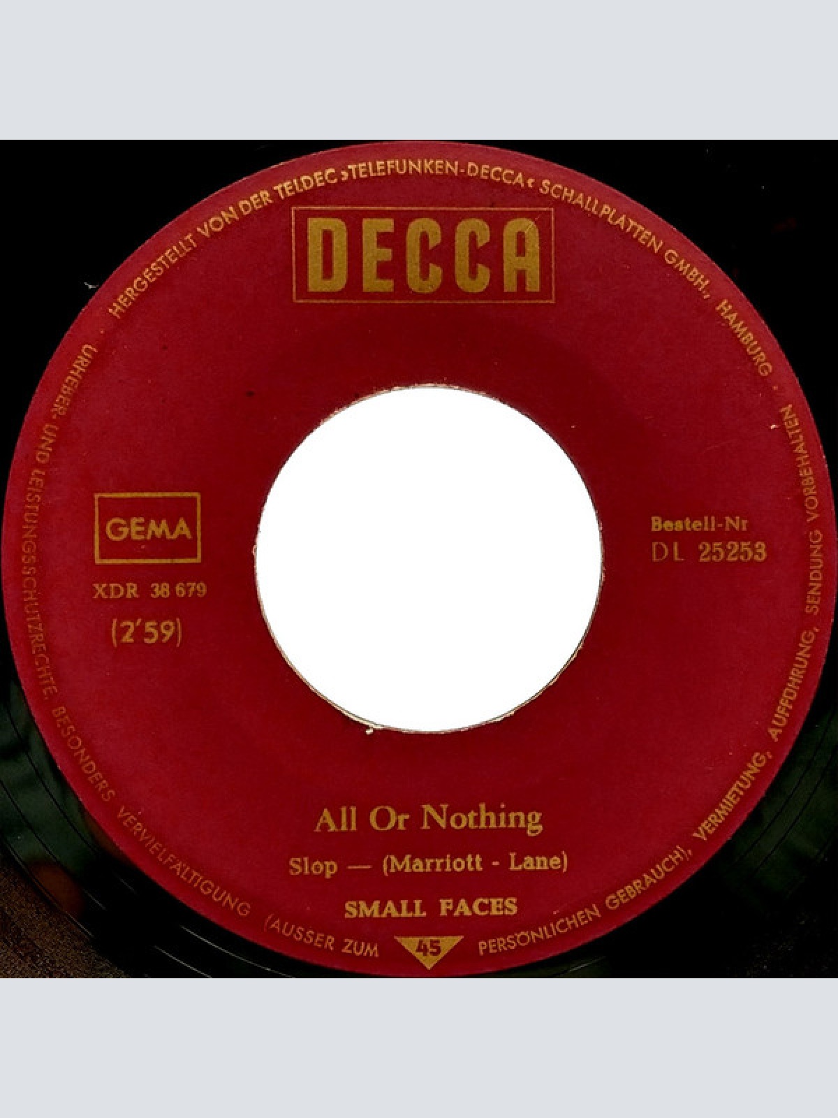 Vinyl / Small Faces - All Or Nothing / Understanding