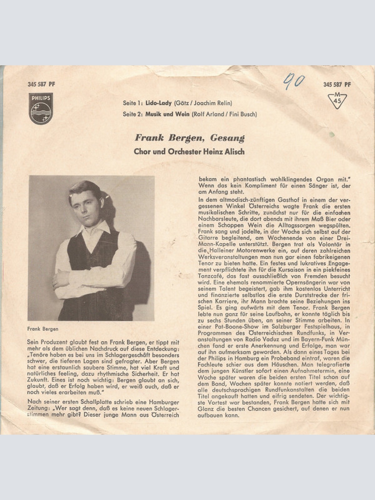Vinyl / Frank Bergen - Lido Lady