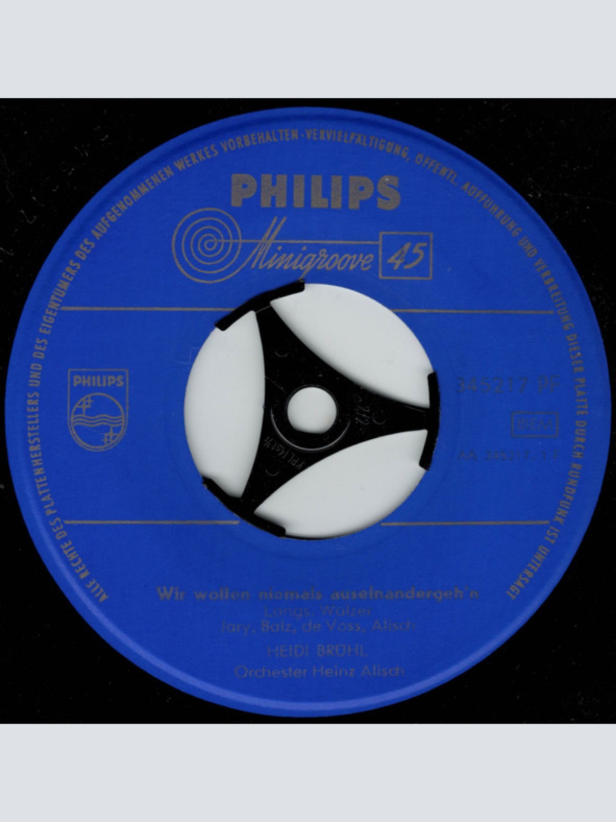 Vinyl / Heidi Brühl - Wir Wollen Niemals Auseinandergeh'n