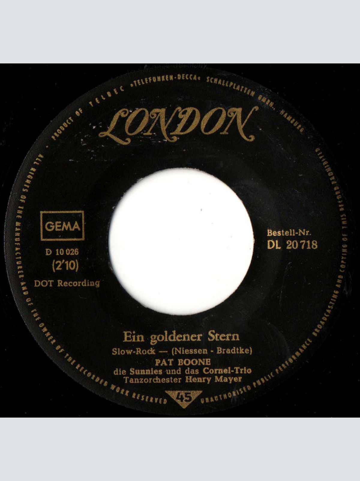 Vinyl / Pat Boone - Rosmarie / Ein Goldener Stern