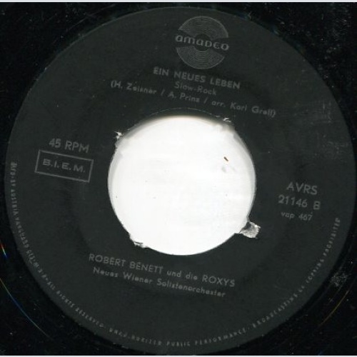 Vinyl / Robert Benett Und Die Roxys* - Du Wirst Mir Fehlen / Ein Neues Leben