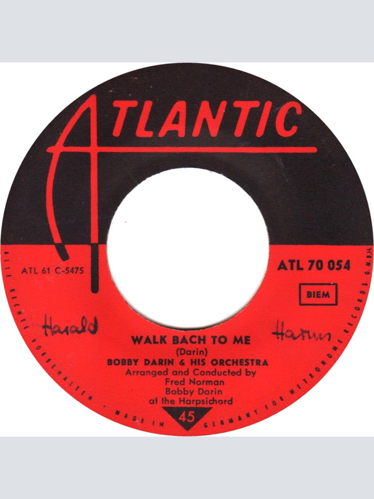 Vinyl / Bobby Darin & His Orchestra - Theme From "Come September"