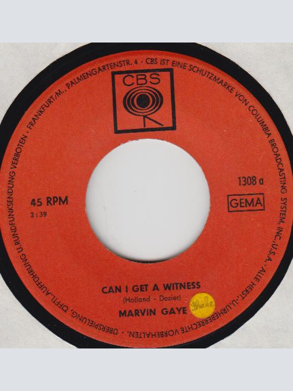Vinyl / Marvin Gaye - Can I Get A Witness