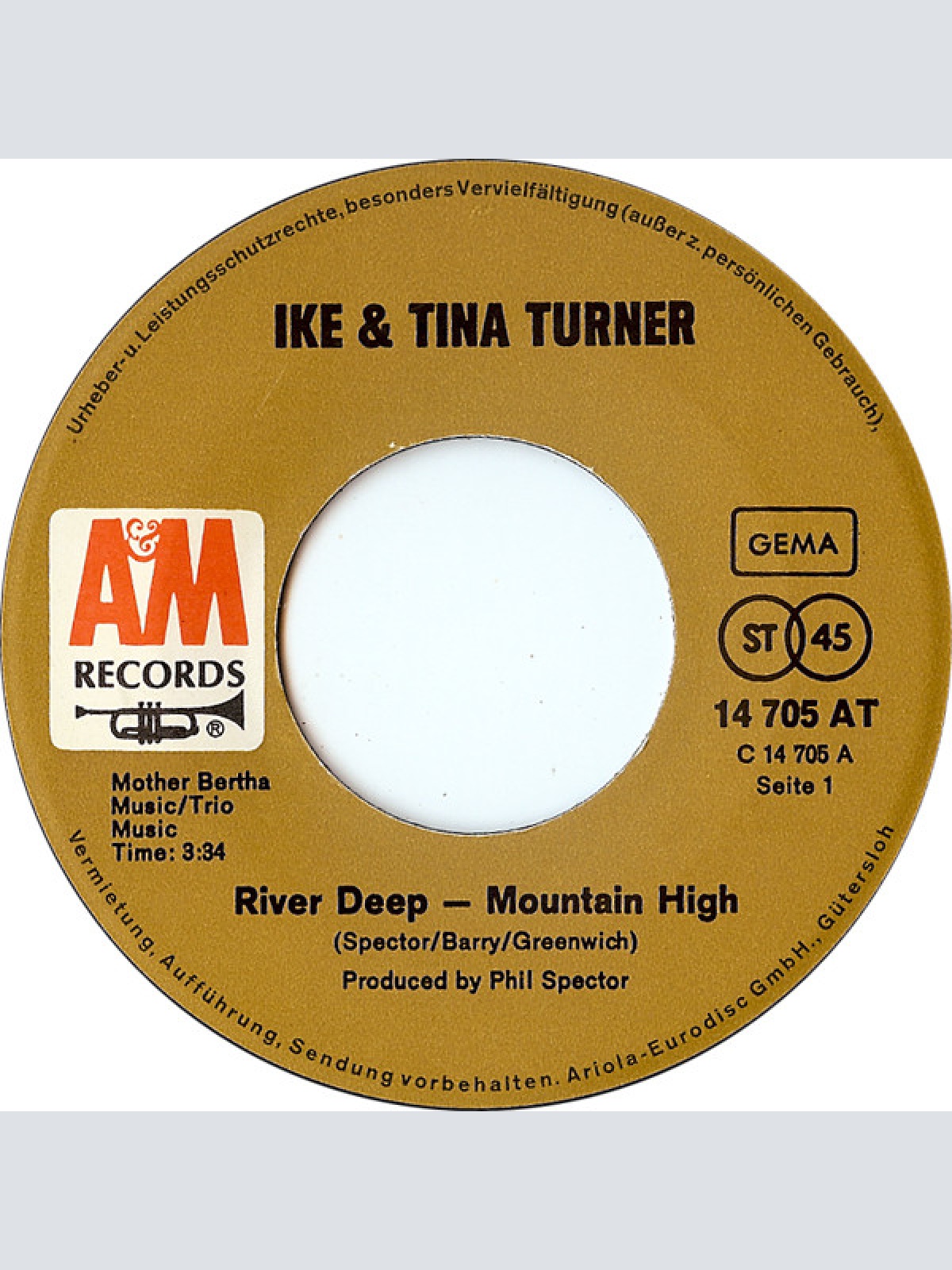 Vinyl / Ike & Tina Turner - River Deep - Mountain High / Save The Last Dance For Me