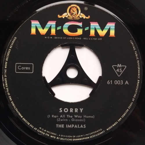 Vinyl / The Impalas - Sorry (I Ran All The Way Home) / Fool, Fool, Fool