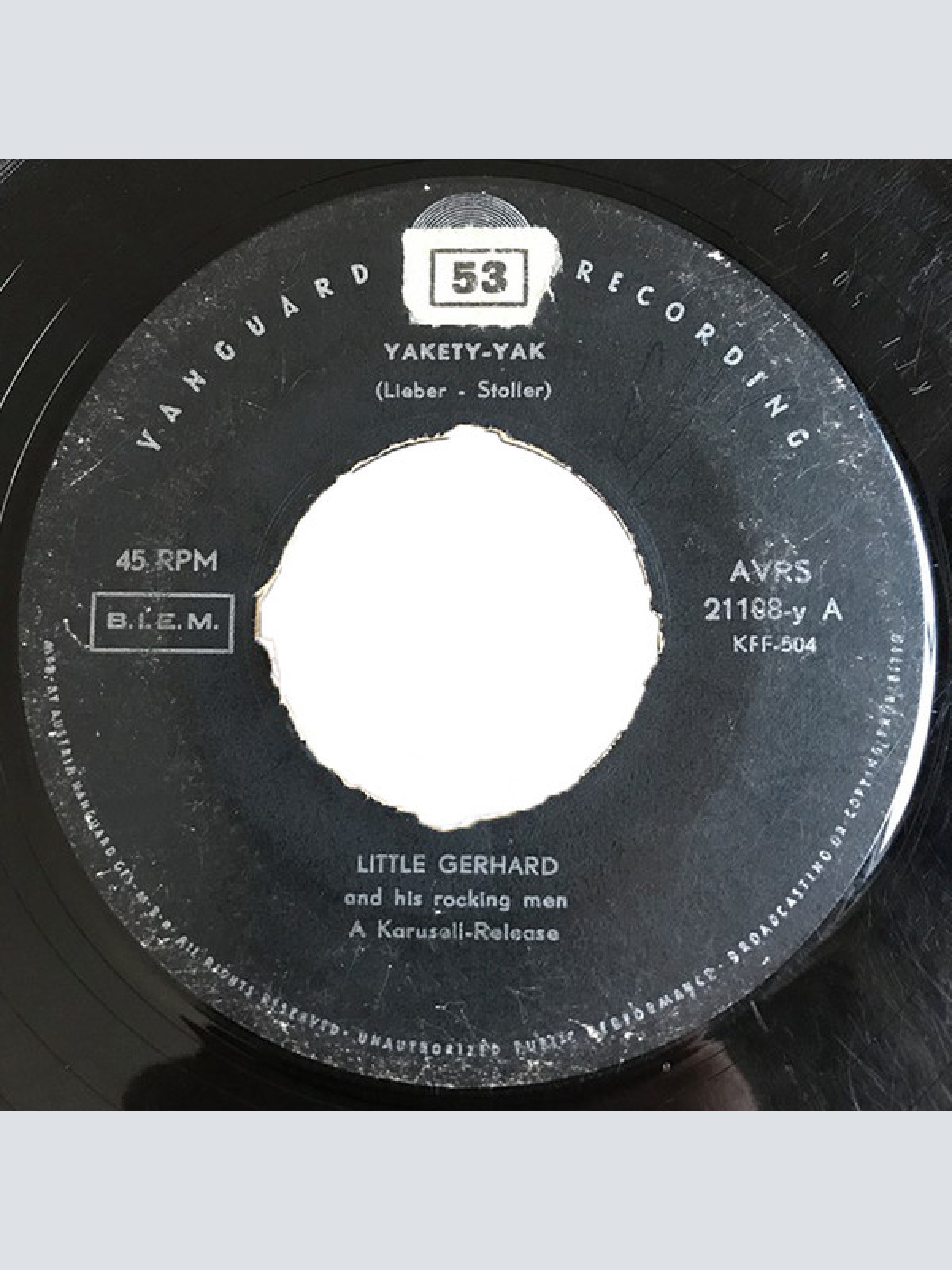 Vinyl / Little Gerhard And His Rocking Men - Yakety Yak / I Know Where I'M Goin