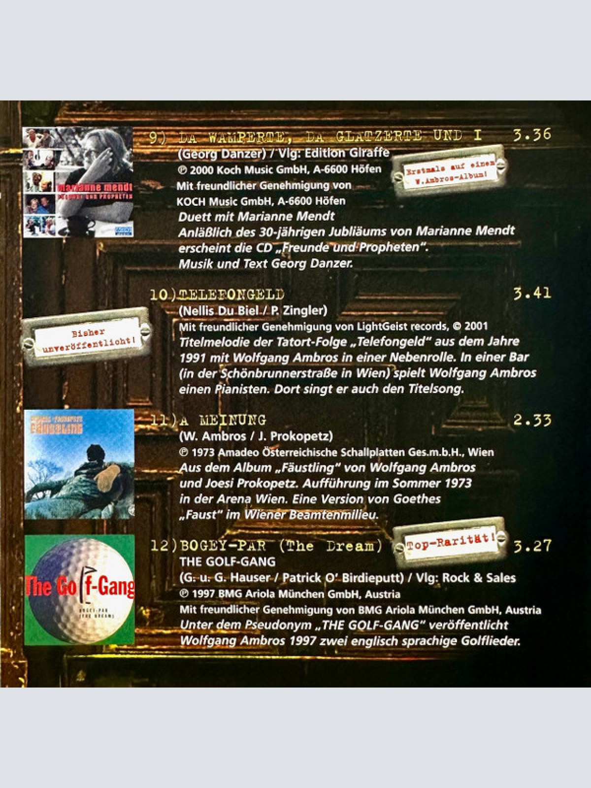 CD / W.Ambros* - Raritäten Vol. 2