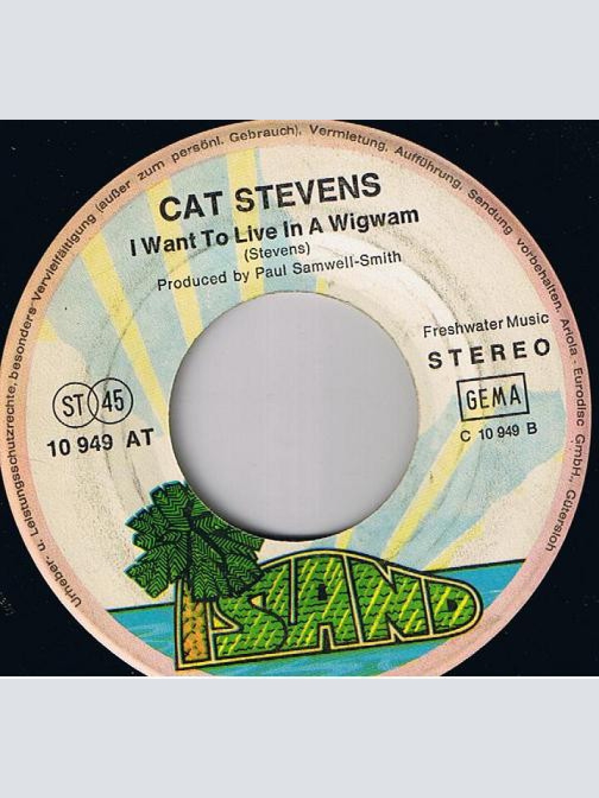 Vinyl / Cat Stevens - Morning Has Broken / Want To Live In A Wigwam