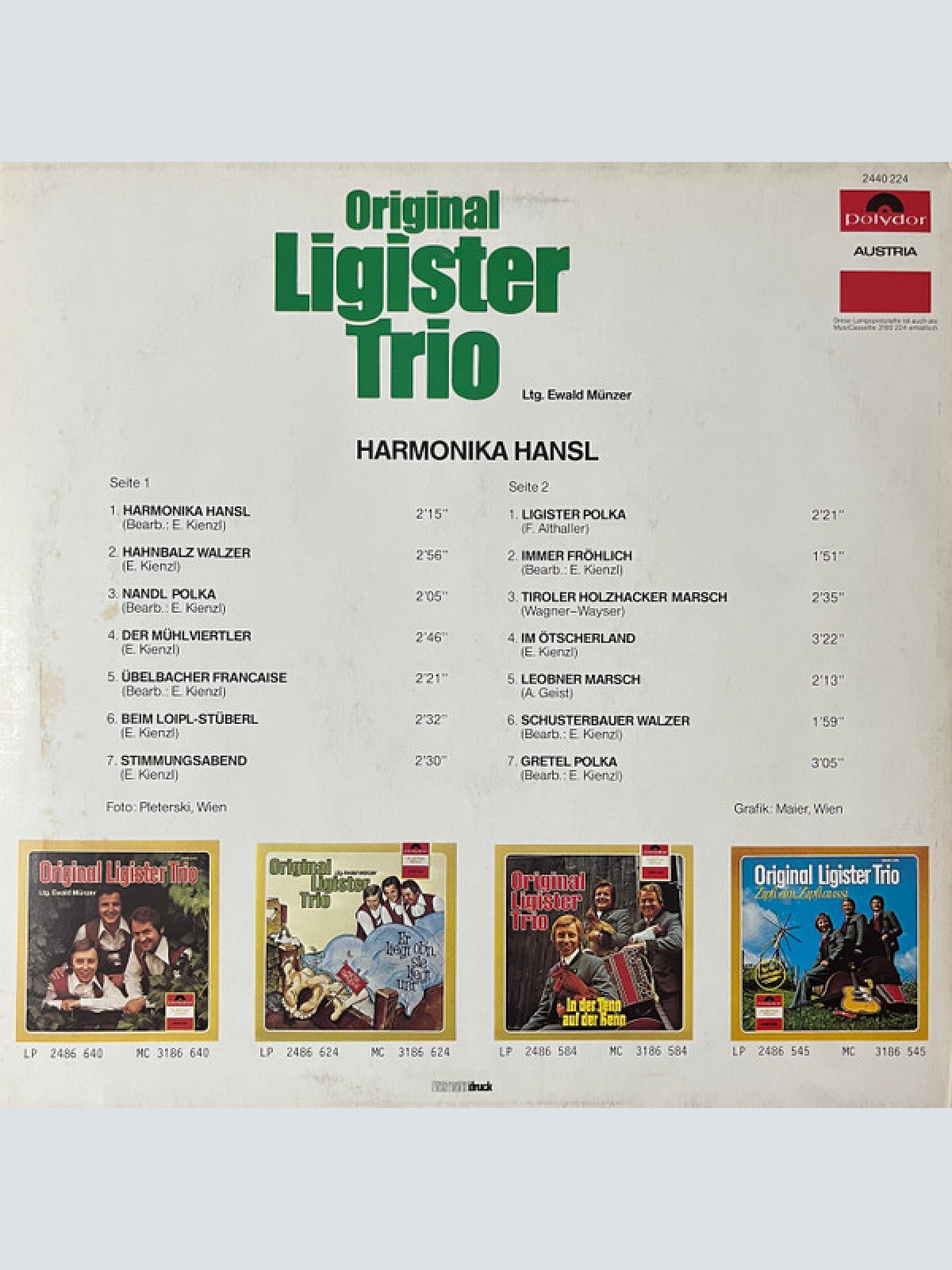 Vinyl / Original Ligister Trio - Harmonika Hansl