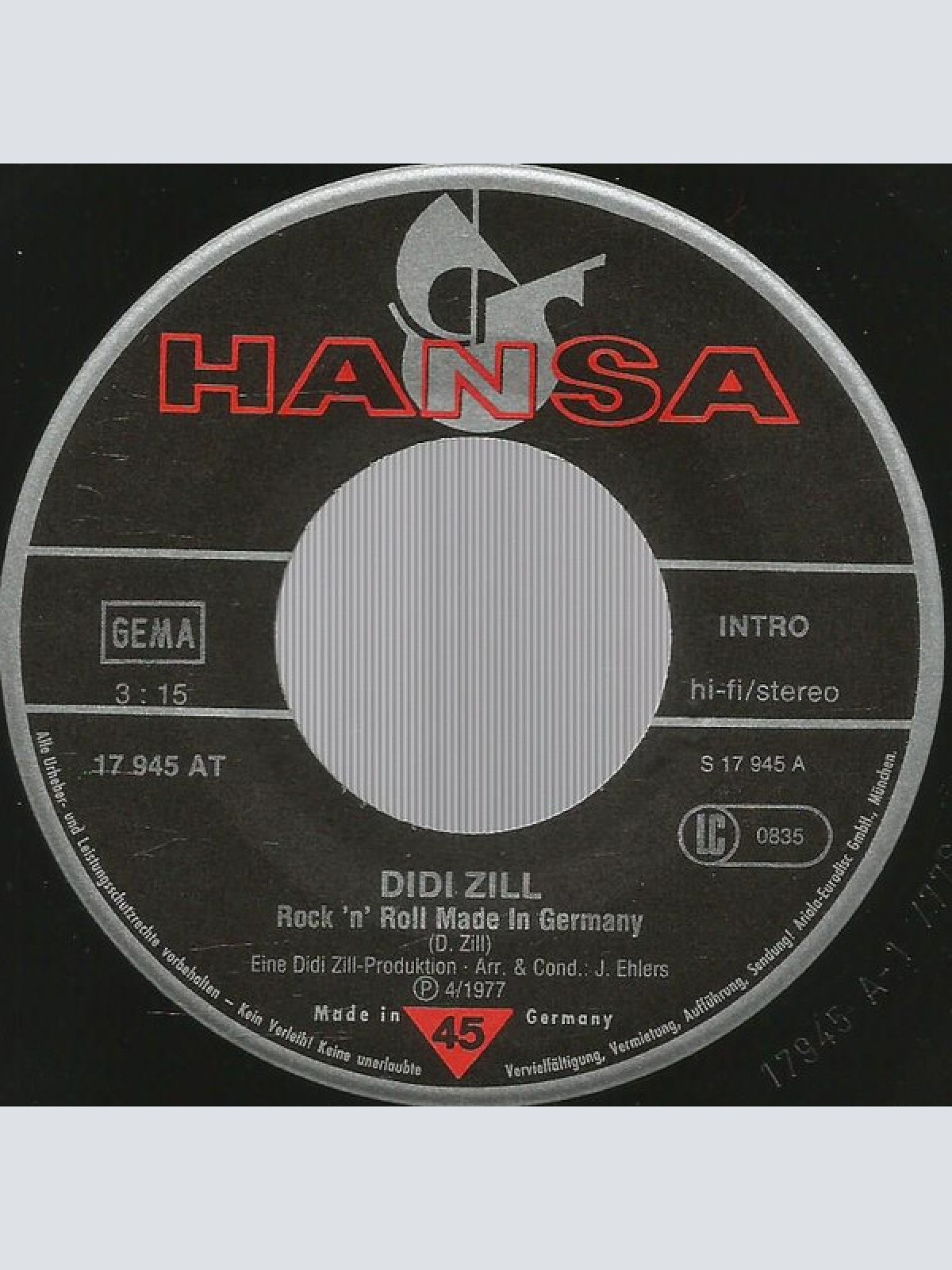 Vinyl / Didi Zill - Rock 'n' Roll Made In Germany