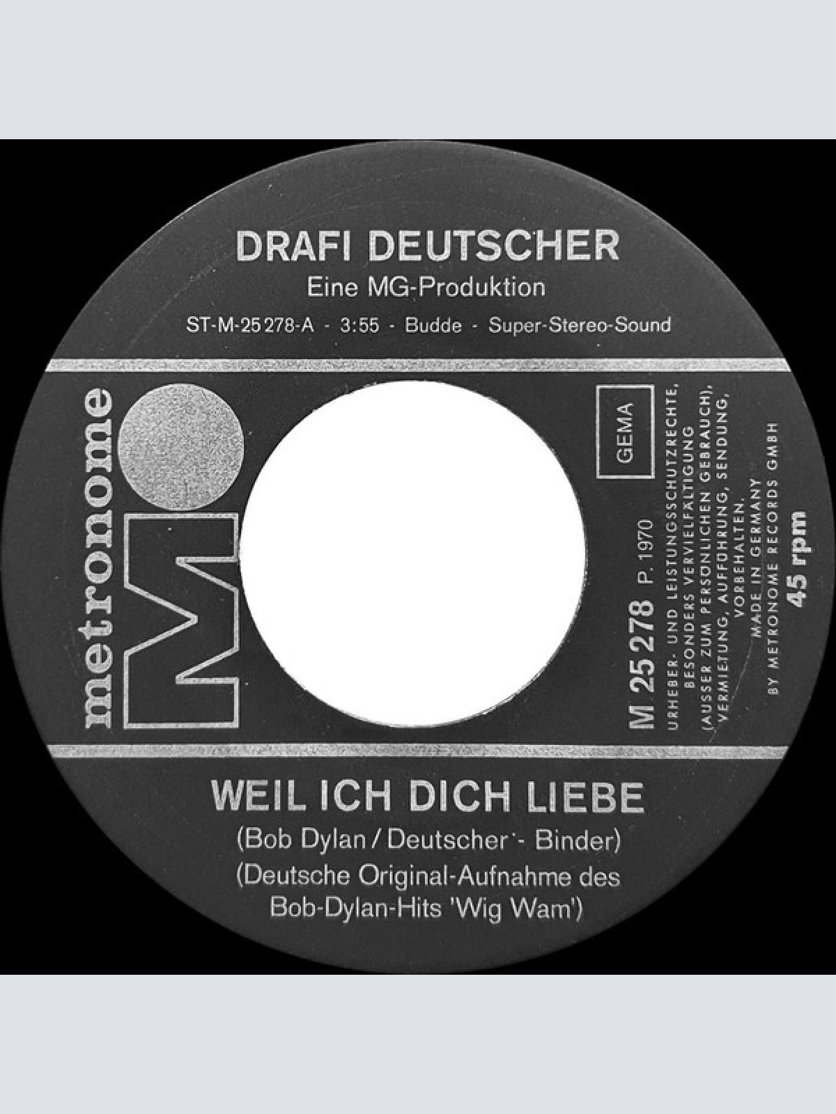 Vinyl / Drafi Deutscher - Weil Ich Dich Liebe