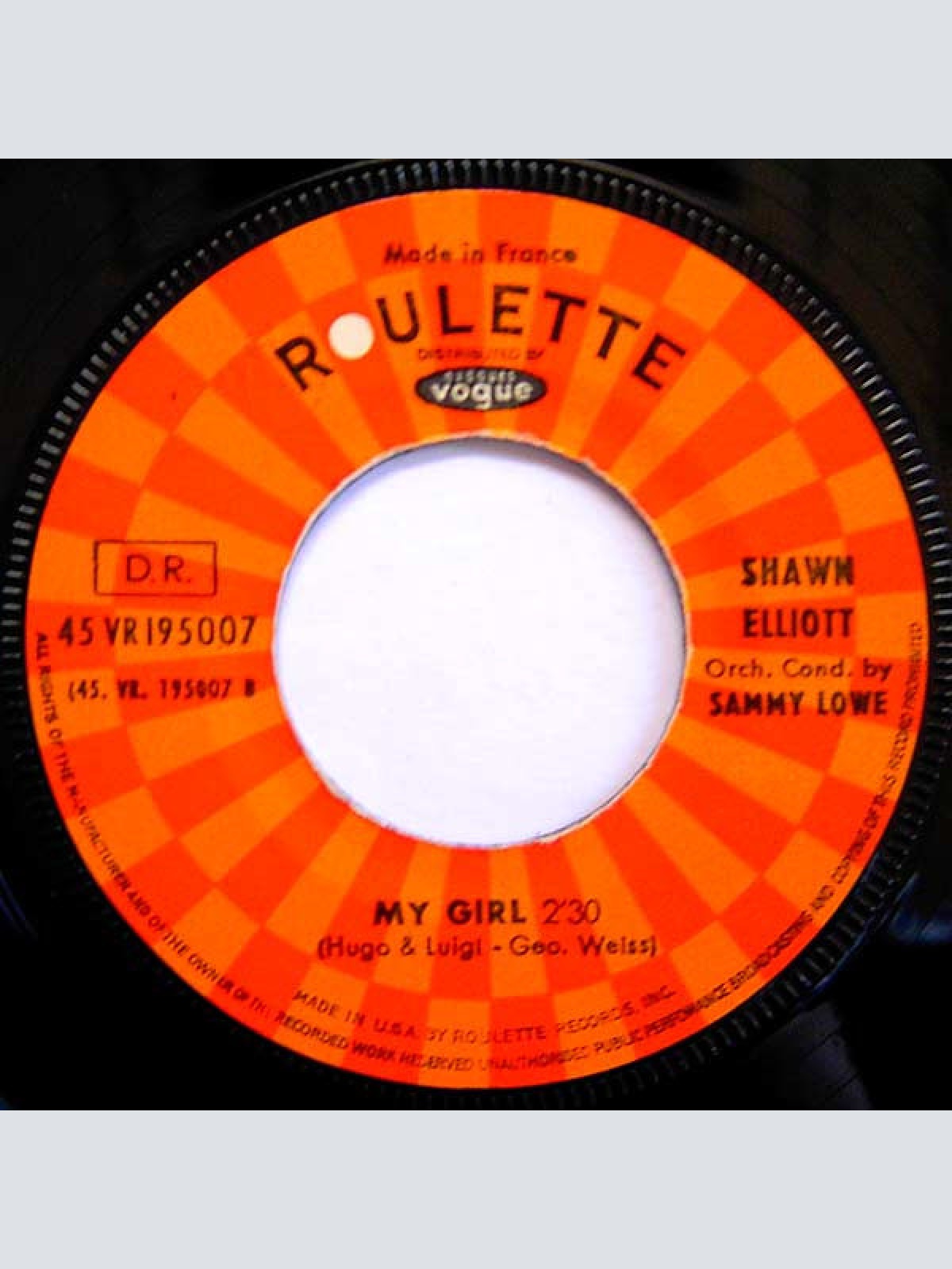 Vinyl / Shawn Elliott - Shame And Scandal In The Family / My Girl
