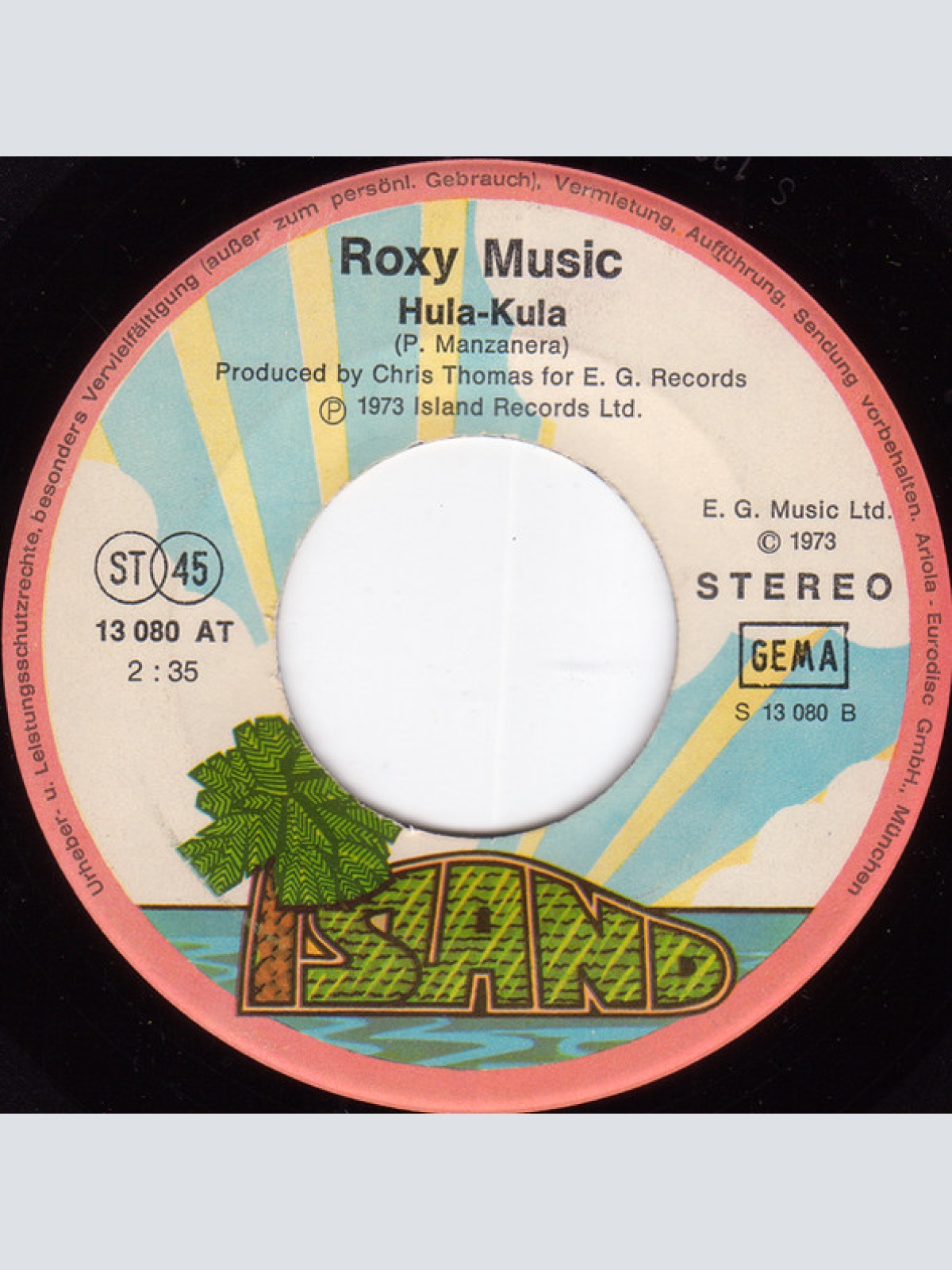 Vinyl / Roxy Music - Street Life / Hula-Kula