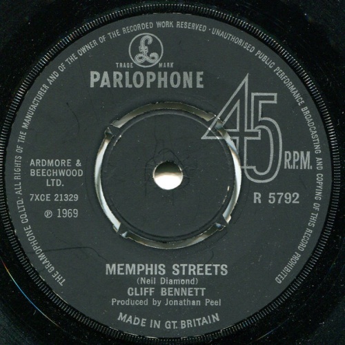 Vinyl / Cliff Bennett - Memphis Streets
