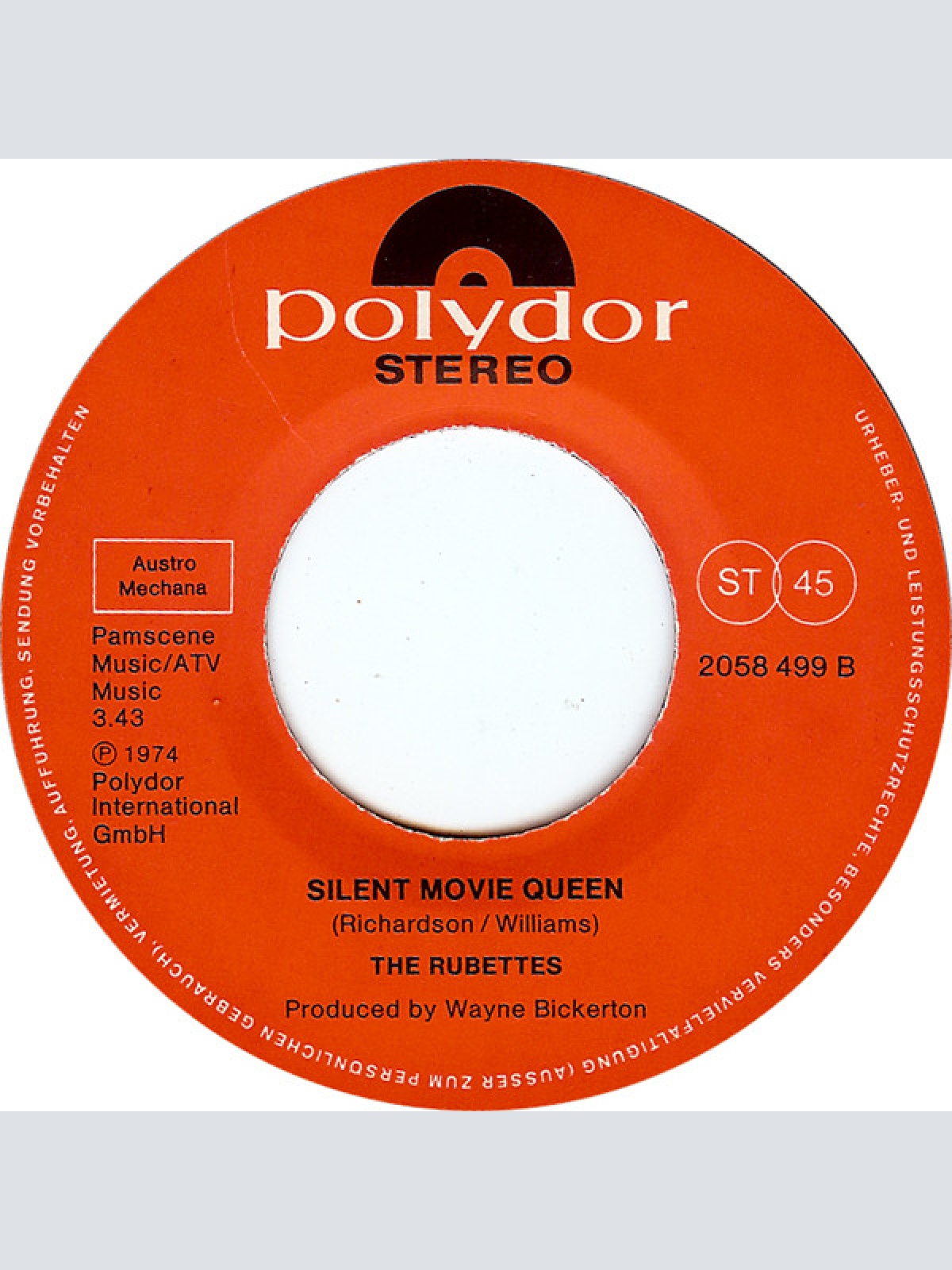 Vinyl / The Rubettes - Tonight