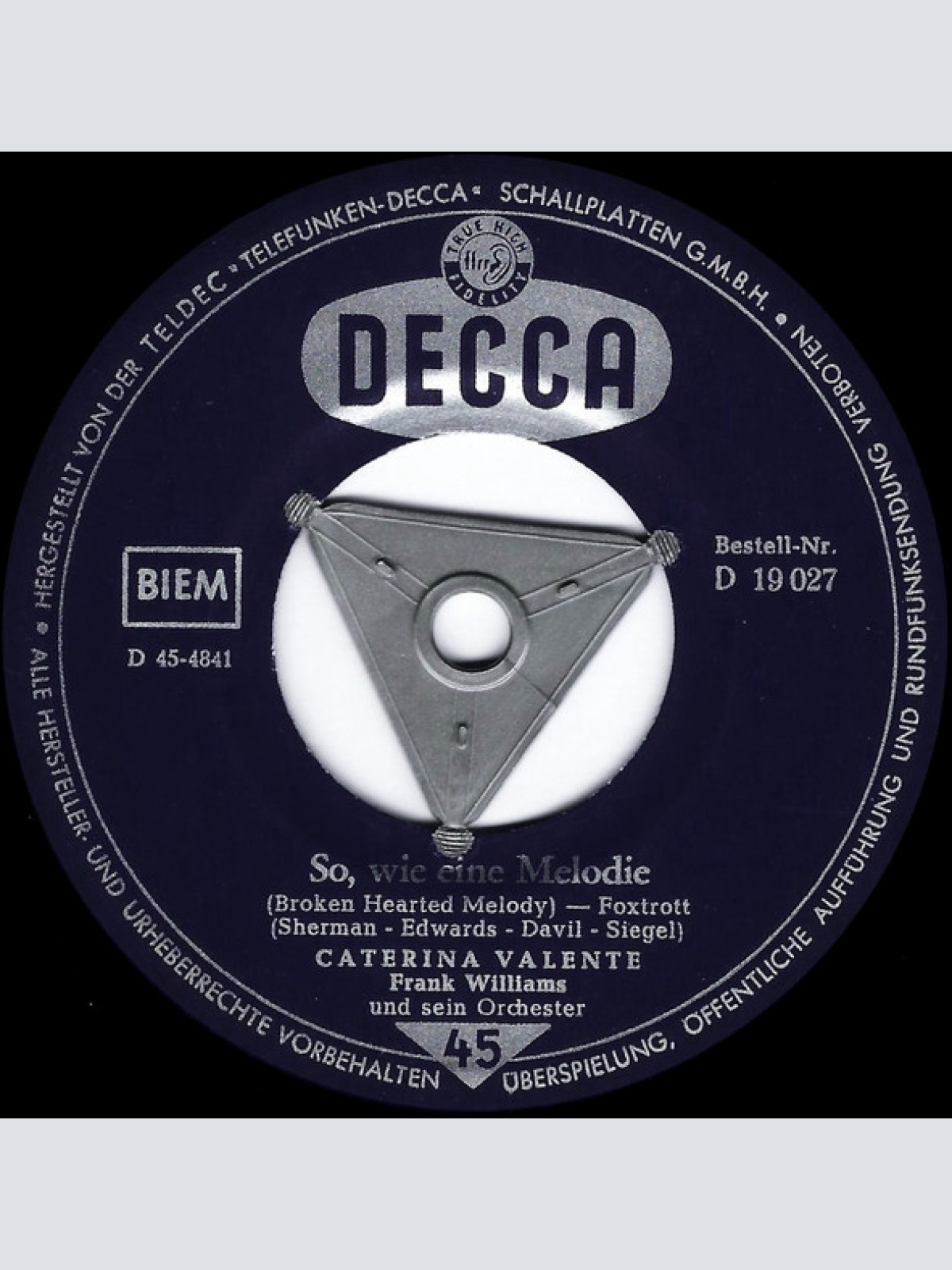 Vinyl / Caterina Valente - Schade!