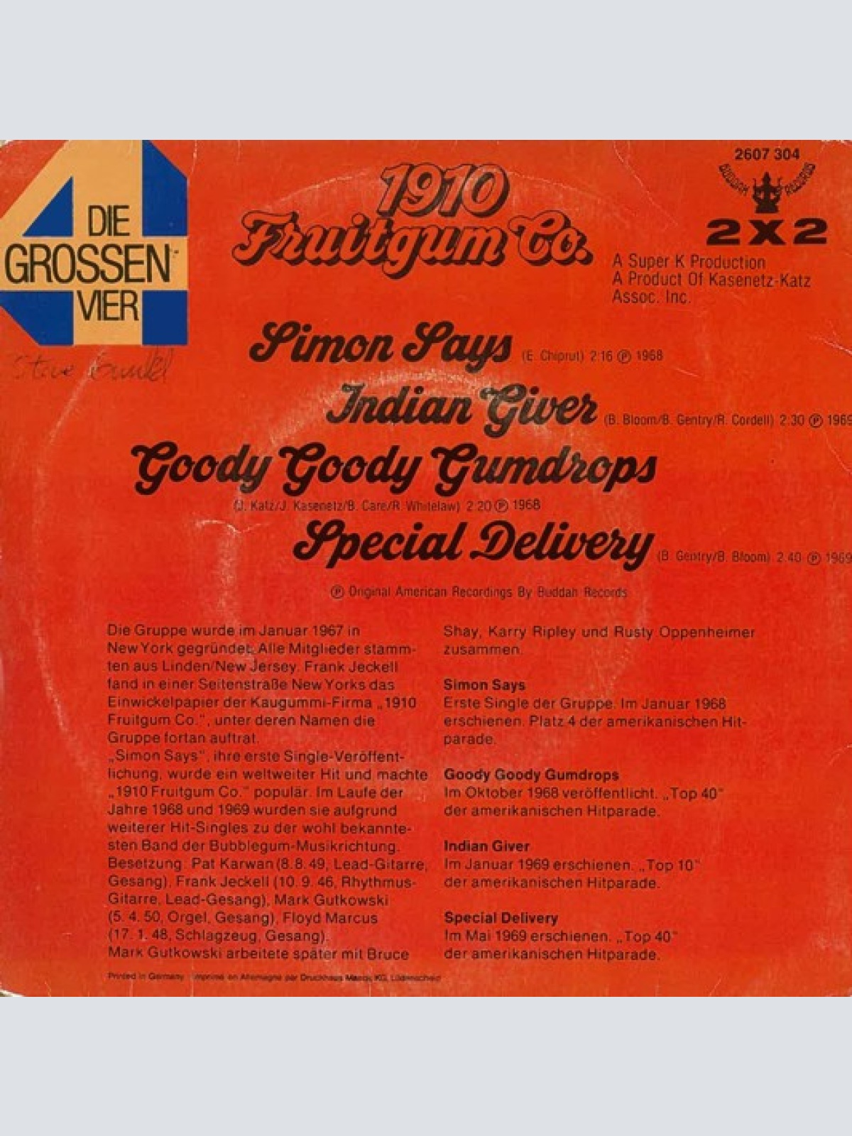 Vinyl / 1910 Fruitgum Company - Die Grossen Vier