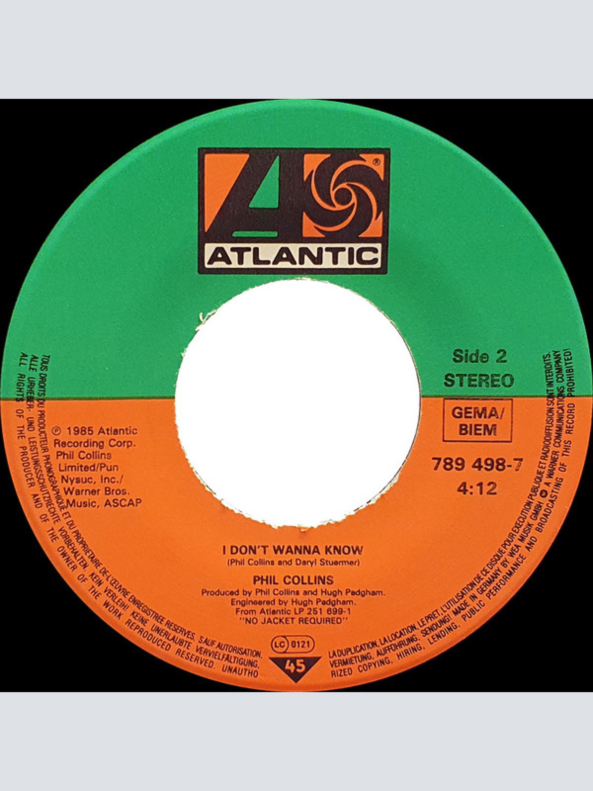 Vinyl / Phil Collins And Marilyn Martin - Separate Lives (Love Theme From White Nights)