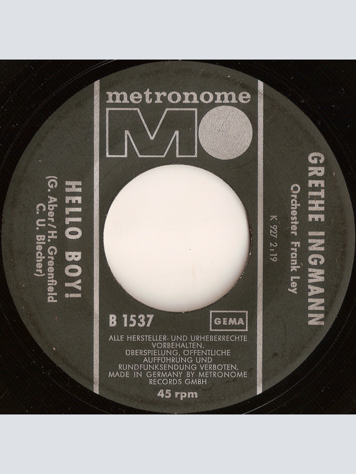 Vinyl / Grethe Ingmann - Hello Boy