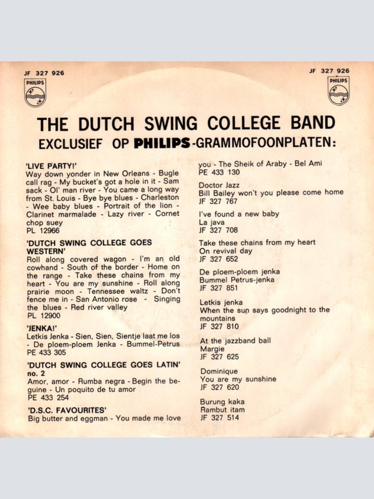 Vinyl / The Dutch Swing College Band - A Walk In The Black Forest / Charleston