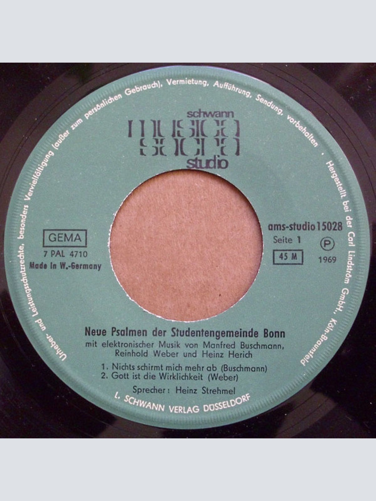 Vinyl / Reinhold Weber (2), Heinz Herich, Manfred Buschmann - Neue Psalmen Der Studentengemeinde Bonn