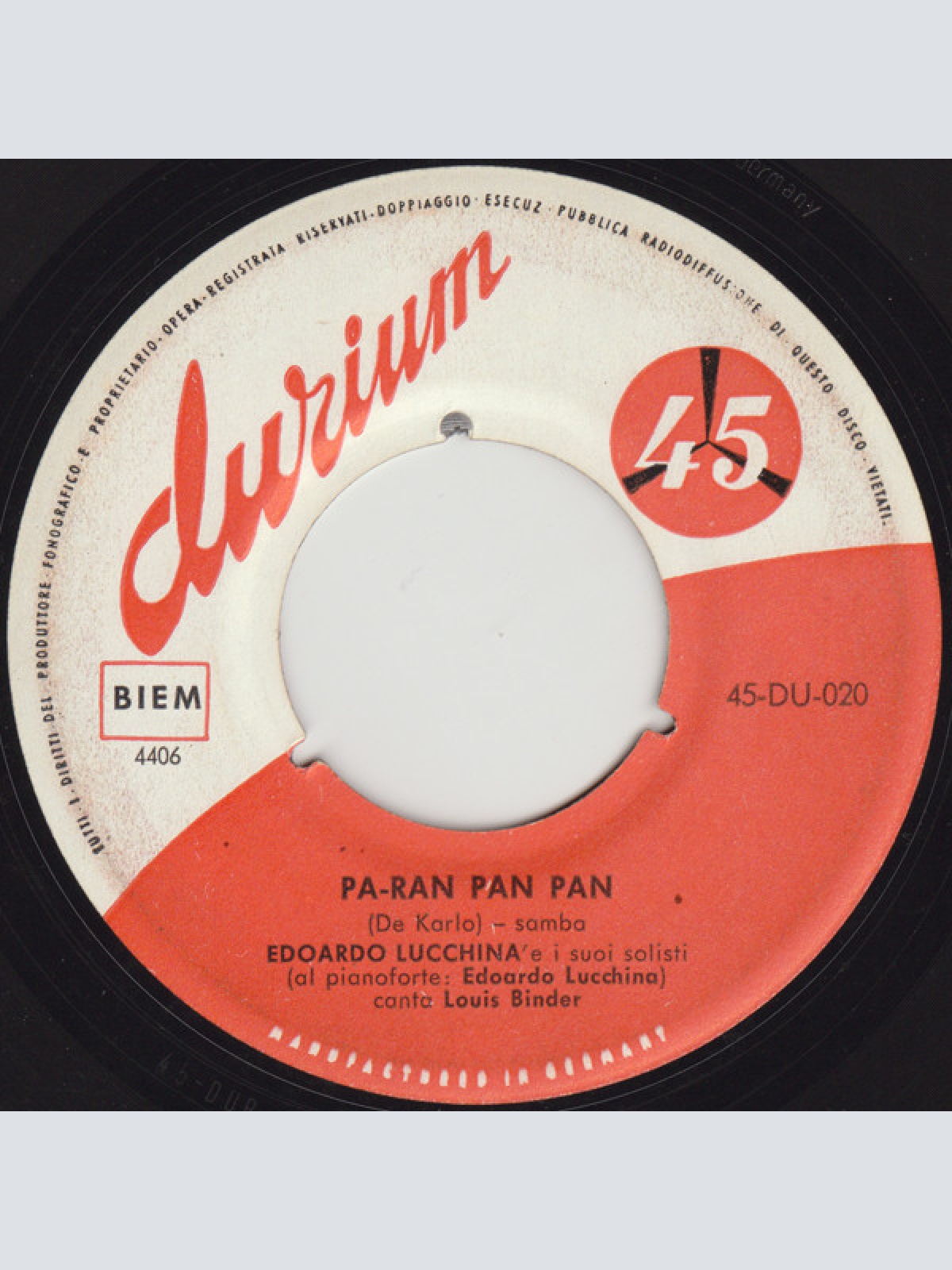 Vinyl / Edoardo Lucchina e I Suoi Solisti - La Panse / Pa-Ran Pan Pan