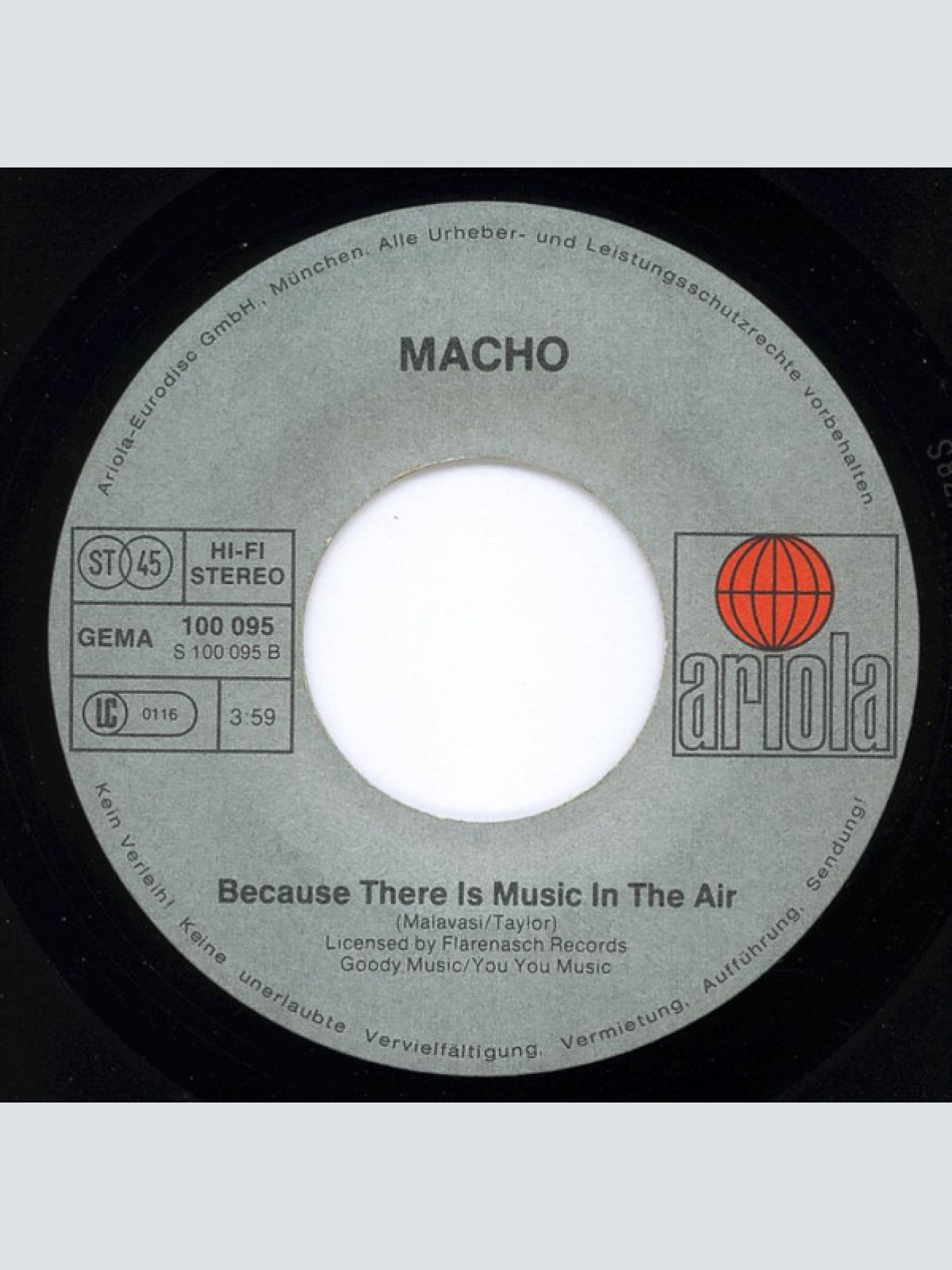 Vinyl / Macho - I'm A Man