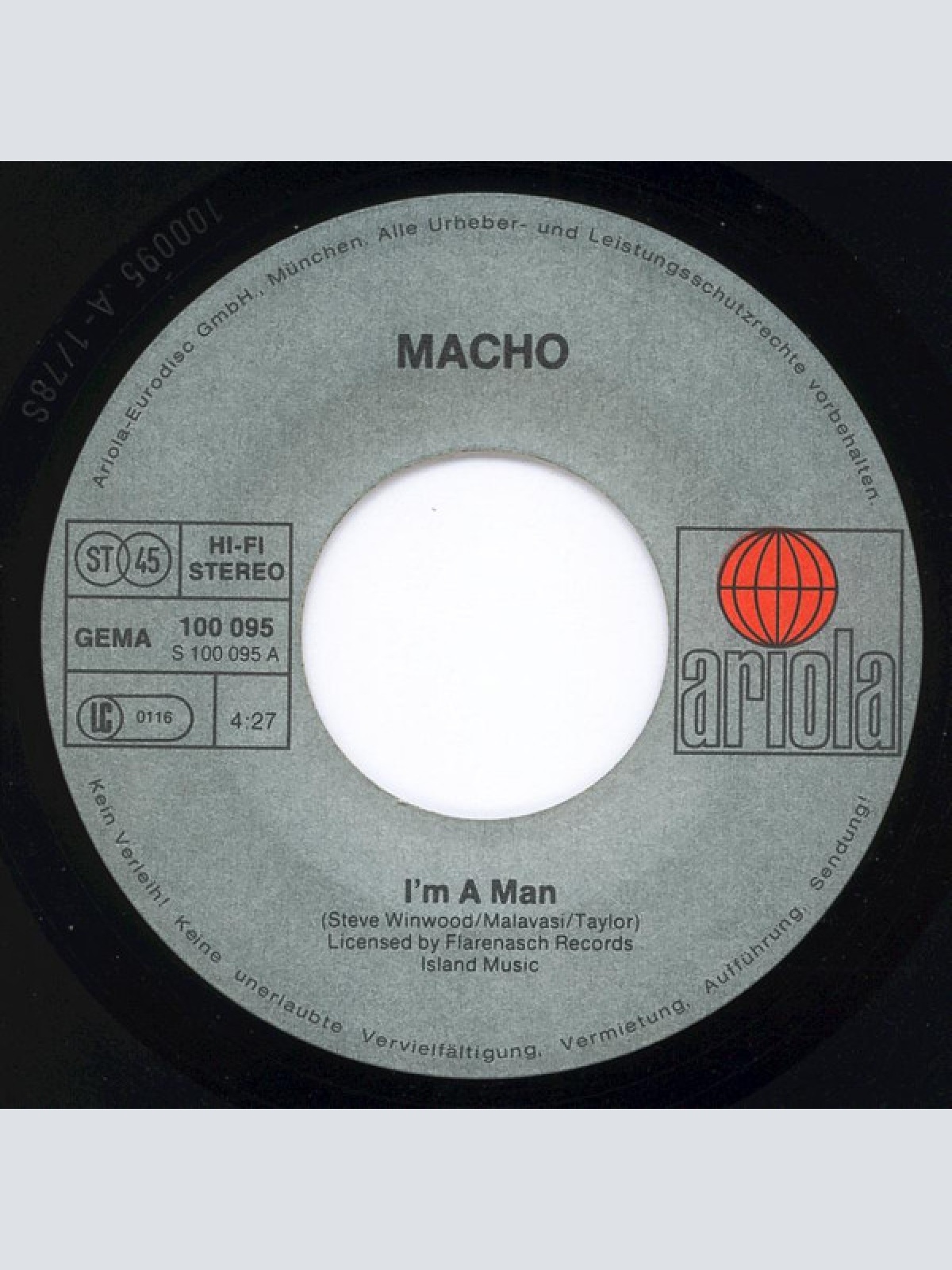 Vinyl / Macho - I'm A Man