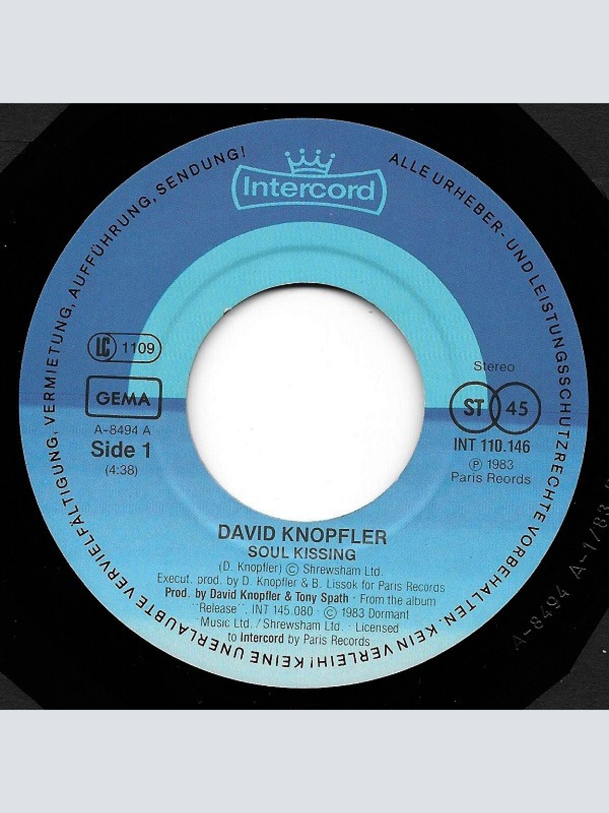 Vinyl / David Knopfler - Soul Kissing