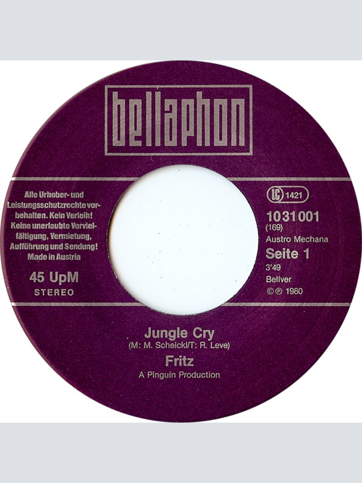 Vinyl / Fritz - Jungle Cry