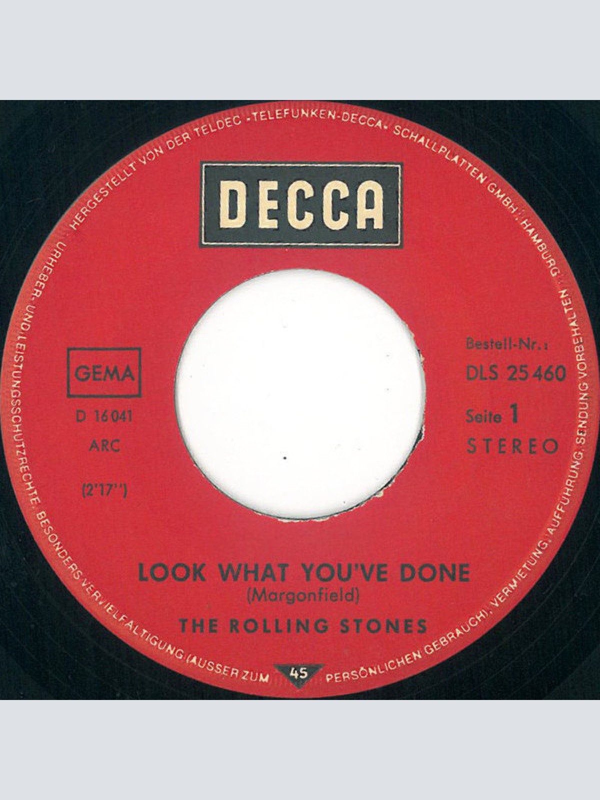 Vinyl / The Rolling Stones - Look What You've Done / Blue Turns To Grey